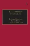 Early Modern English Lives cover