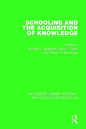 Schooling and the Acquisition of Knowledge cover