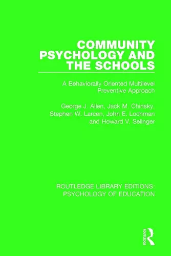 Community Psychology and the Schools cover