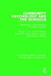 Community Psychology and the Schools cover