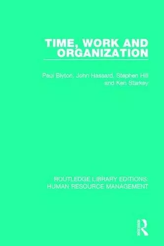 Time, Work and Organization cover