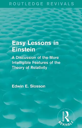 Routledge Revivals: Easy Lessons in Einstein (1922) cover