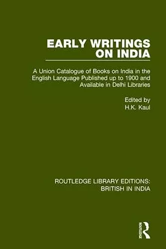 Early Writings on India cover