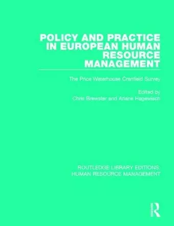 Policy and Practice in European Human Resource Management cover