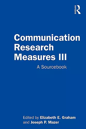 Communication Research Measures III cover