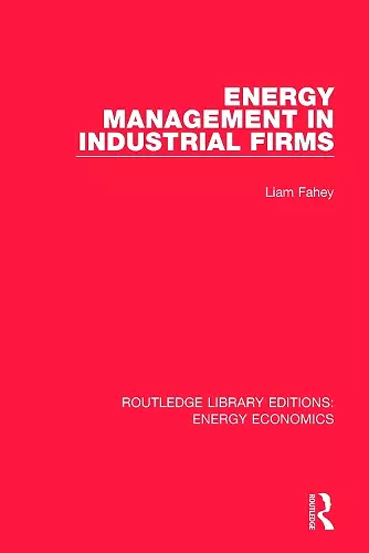 Energy Management in Industrial Firms cover
