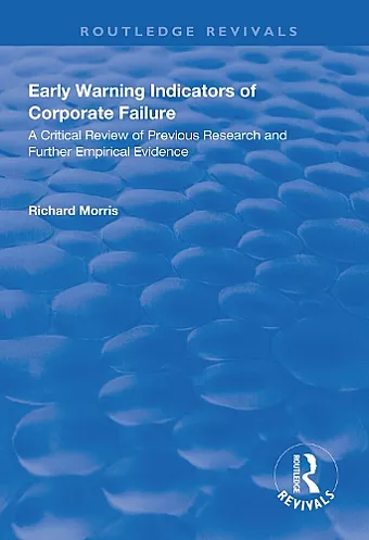 Early Warning Indicators of Corporate Failure cover
