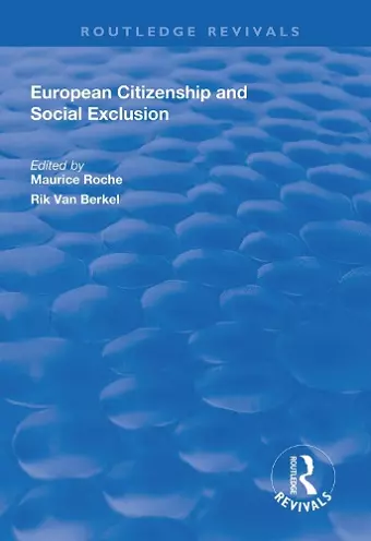 European Citizenship and Social Exclusion cover