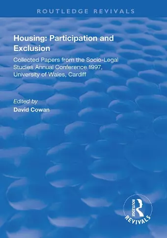 Housing: Participation and Exclusion cover