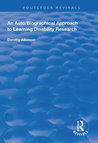 An Auto/Biographical Approach to Learning Disability Research cover