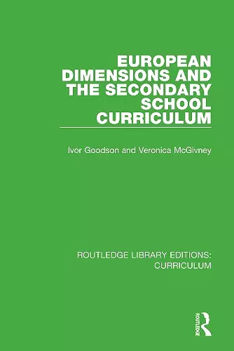 European Dimensions and the Secondary School Curriculum cover