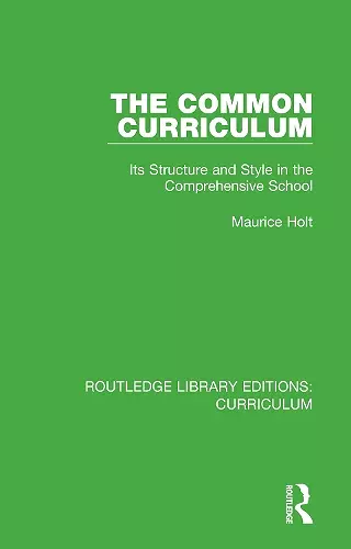 The Common Curriculum cover