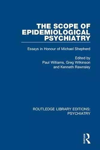 The Scope of Epidemiological Psychiatry cover