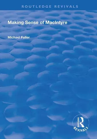 Making Sense of MacIntyre cover