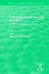 Critical Studies in Teacher Education cover