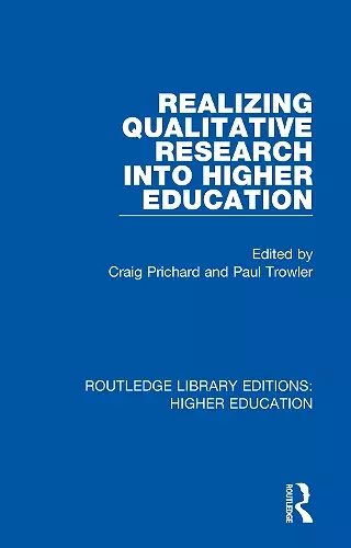Realizing Qualitative Research into Higher Education cover