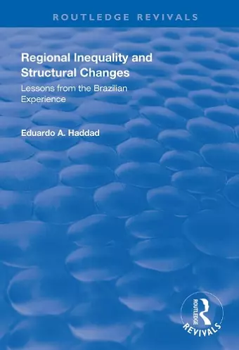 Regional Inequality and Structural Changes cover