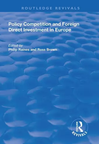 Policy Competition and Foreign Direct Investment in Europe cover