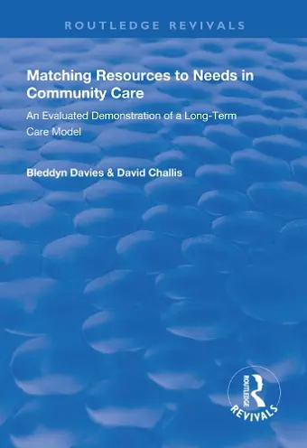 Matching Resources to Needs in Community Care cover