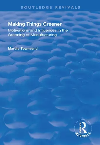 Making Things Greener cover