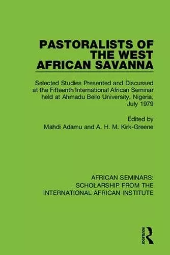 Pastoralists of the West African Savanna cover