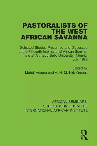 Pastoralists of the West African Savanna cover