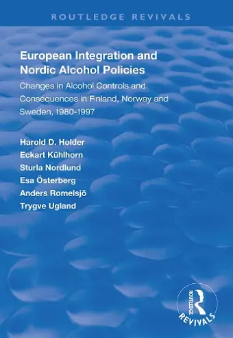 European Integration and Nordic Alcohol Policies cover