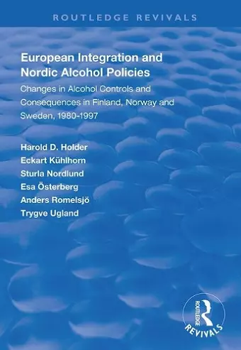 European Integration and Nordic Alcohol Policies cover