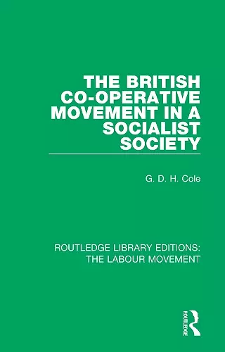 The British Co-operative Movement in a Socialist Society cover