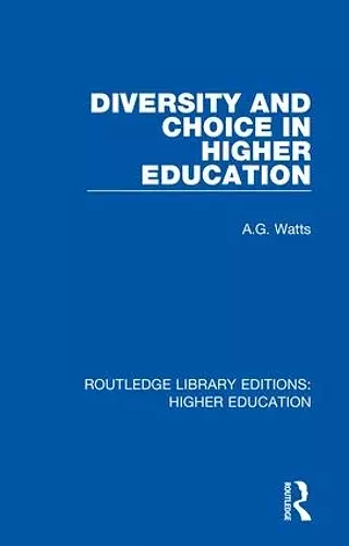 Diversity and Choice in Higher Education cover