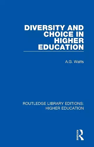 Diversity and Choice in Higher Education cover