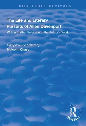 The Life and Literary Pursuits of Allen Davenport cover