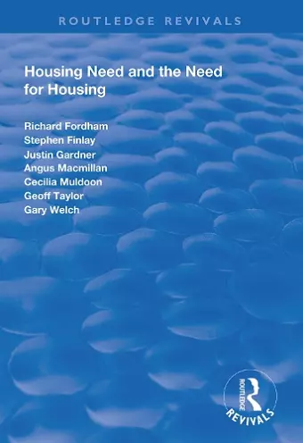 Housing Need and the Need for Housing cover