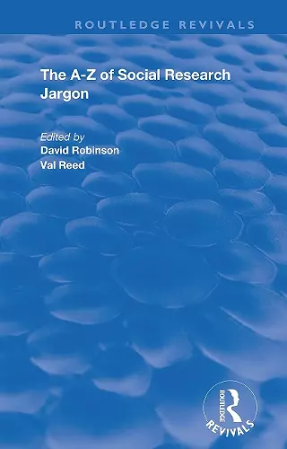 The A–Z of Social Research Jargon cover