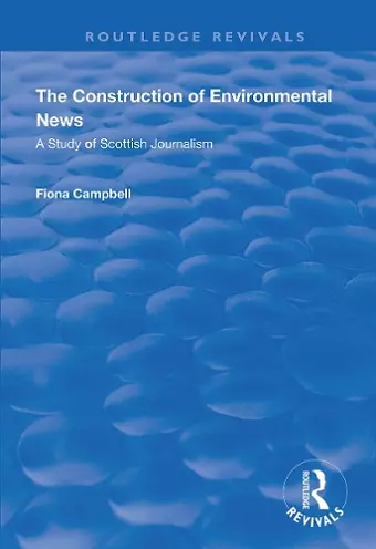 The Construction of Environmental News cover