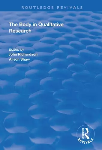 The Body in Qualitative Research cover