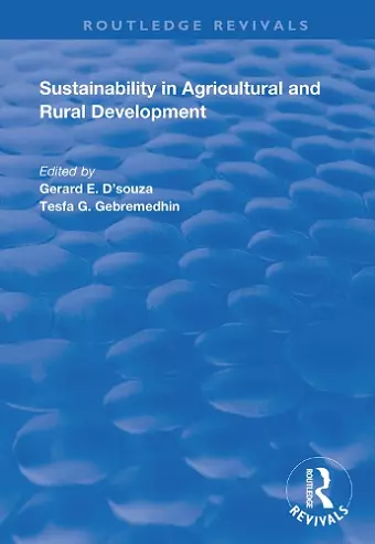 Sustainability in Agricultural and Rural Development cover