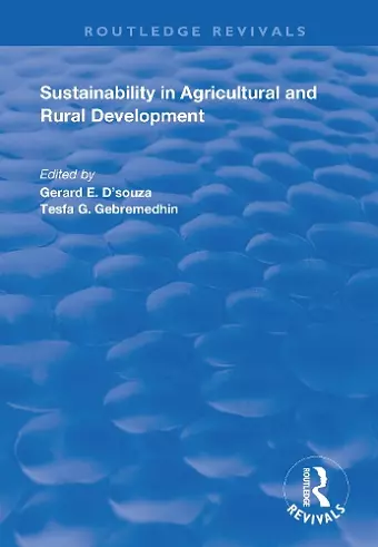 Sustainability in Agricultural and Rural Development cover