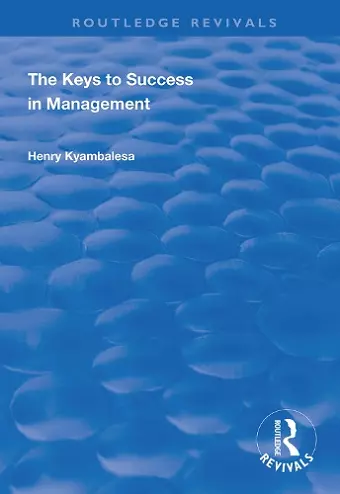 The Keys to Success in Management cover