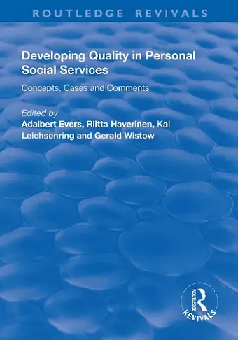 Developing Quality in Personal Social Services cover