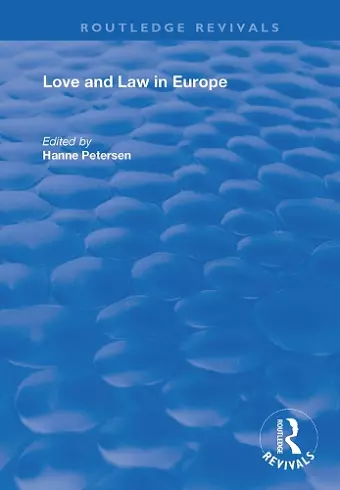 Love and Law in Europe cover