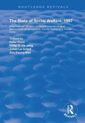 The State and Social Welfare, 1997 cover