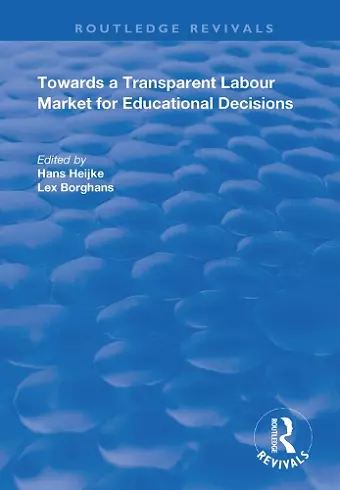 Towards a Transparent Labour Market for Educational Decisions cover