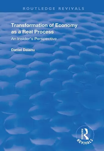 Transformation of Economy as a Real Process cover