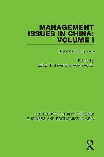 Management Issues in China: Volume 1 cover