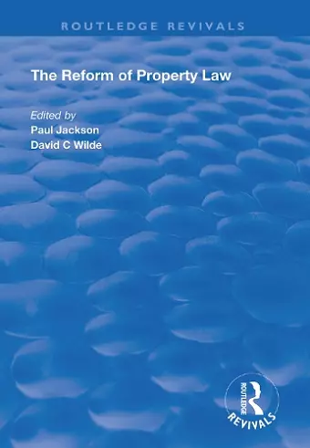 The Reform of Property Law cover