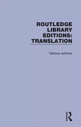 Routledge Library Editions: Translation cover