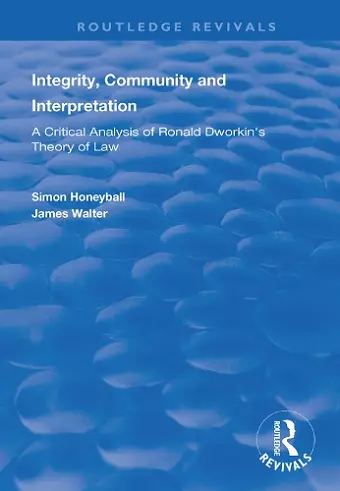 Integrity, Community and Interpretation cover