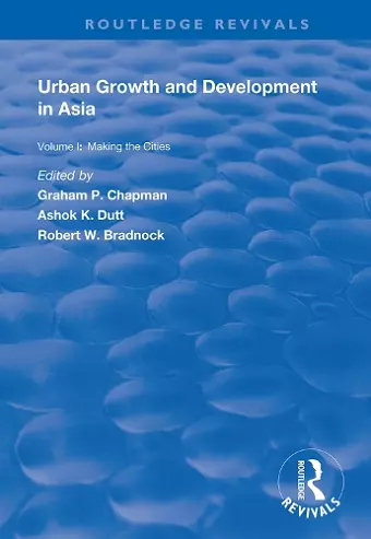 Urban Growth and Development in Asia cover