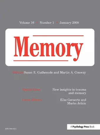 New Insights in Trauma and Memory cover